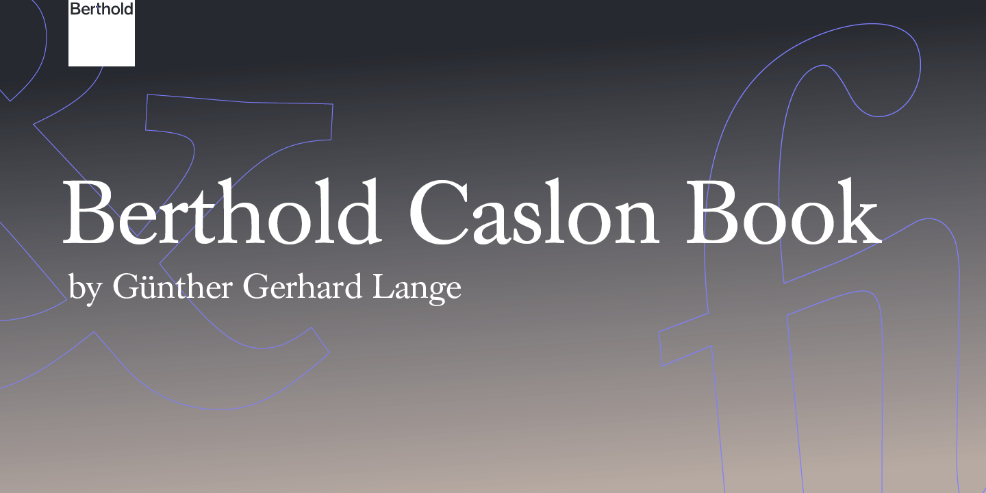 Berthold Caslon Book Free Download Free Download