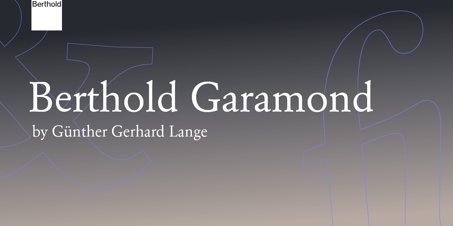 Berthold Garamond Free Download Free Download