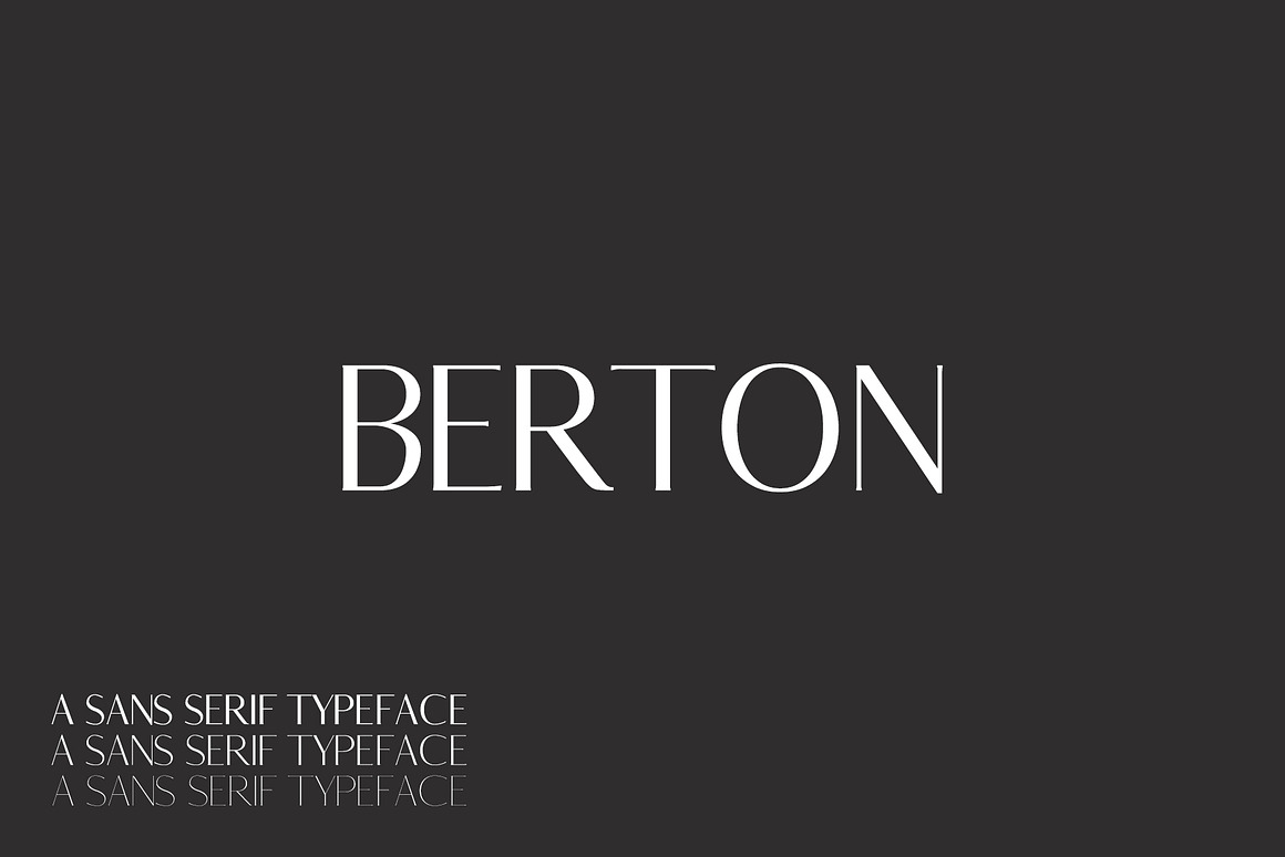 Berton Sans Serif 3 Font Family Pack Free Download