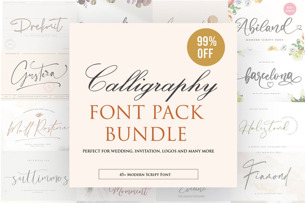 Best 45+ Calligraphy Font Bundle Free Download Free Download