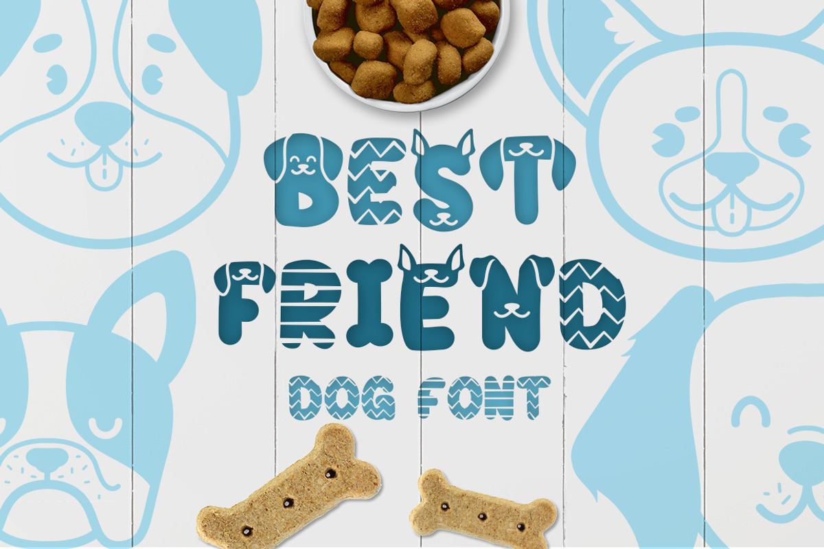 Best Friend - Dog font and clipart Free Download Free Download