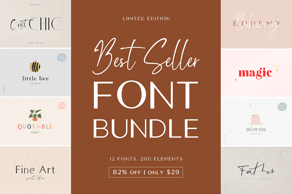 Best Seller Font Bundle Free Download Free Download