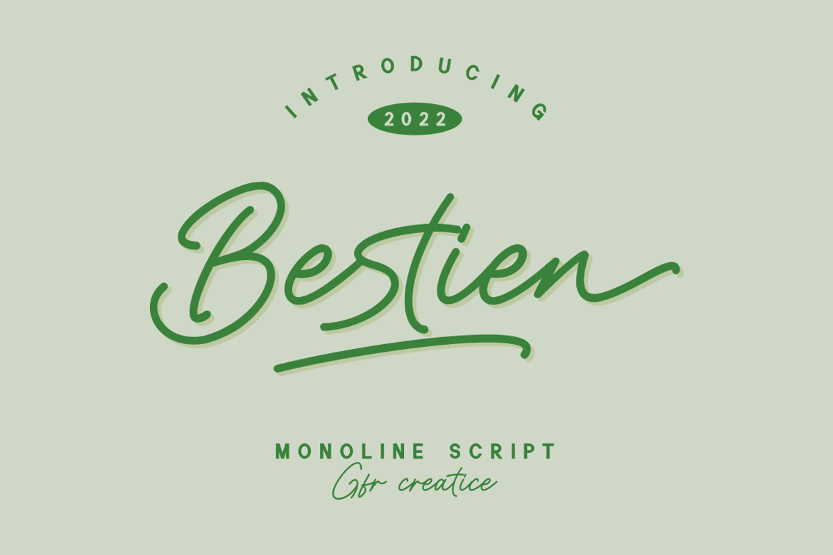 Bestien - Monoline Script Font Free Download Free Download