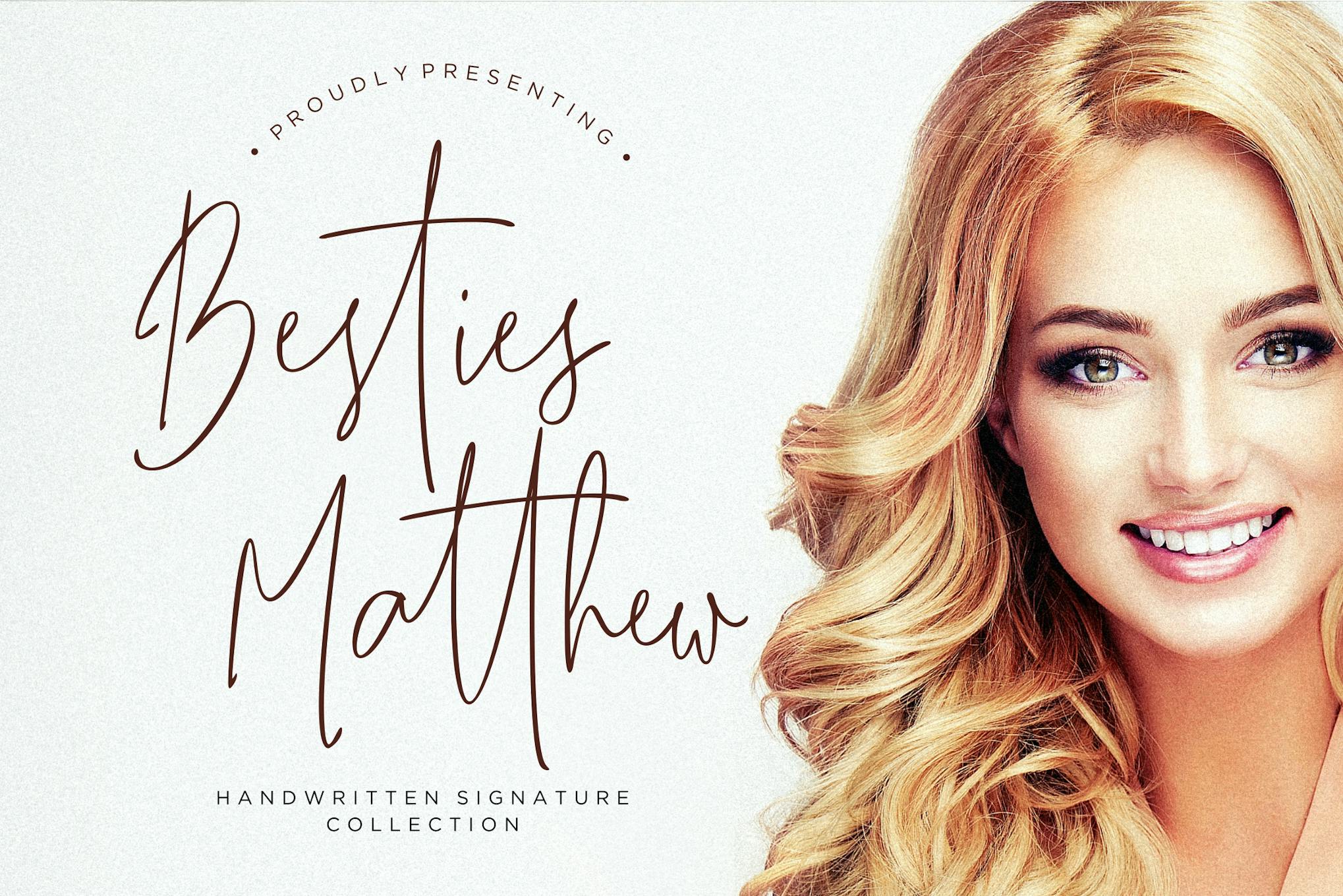 Besties Matthew Signature Wedding Font Free Download