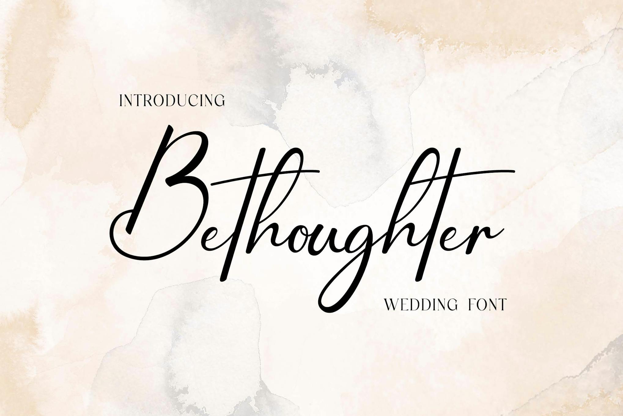 Bethoughter Script Wedding Font Free Download