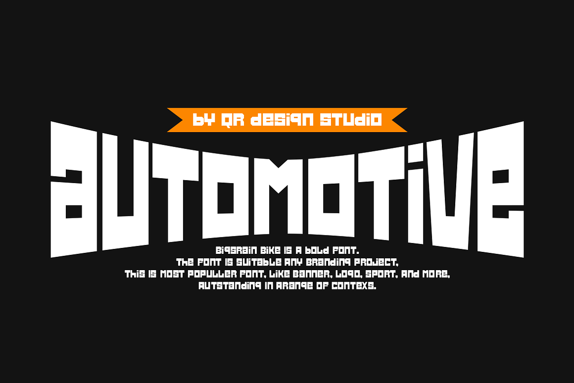 Bigsrain Bike - Blocky & Automotive Font Free Download