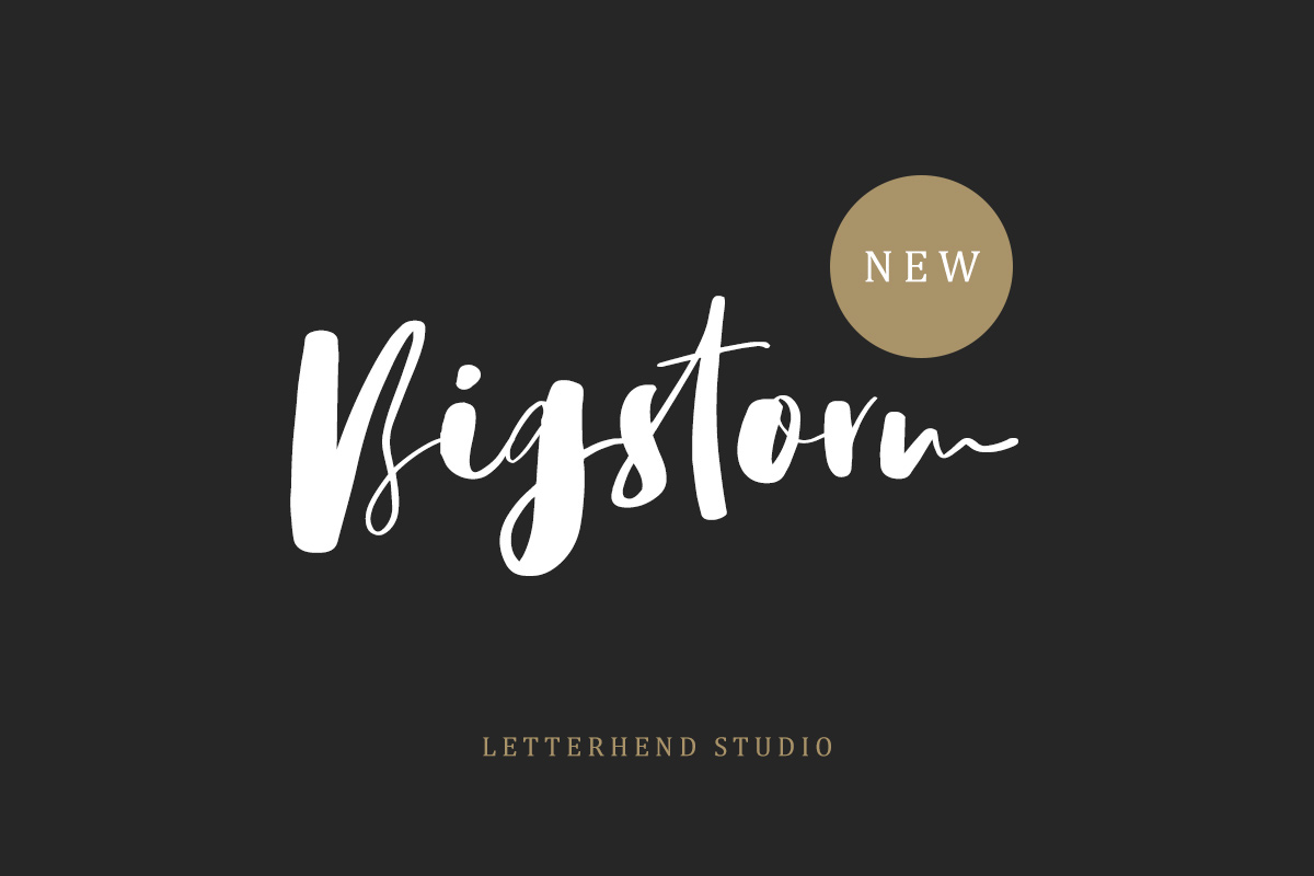 Bigstorm Script Font Free Download