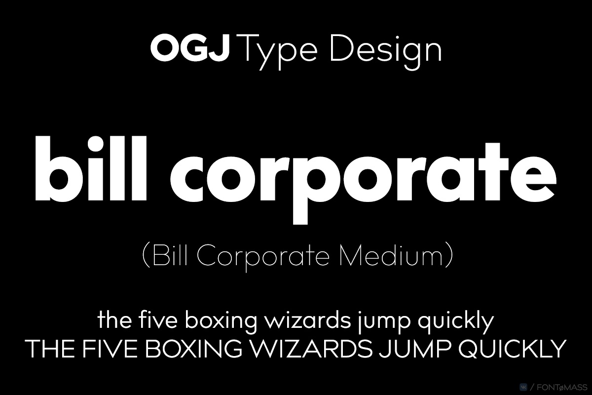 Bill Corporate Medium Font Free Download