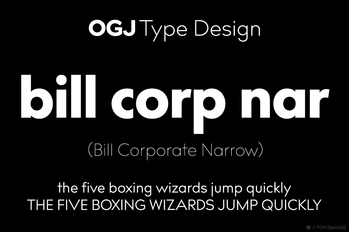 Bill Corporate Narrow Font Free Download