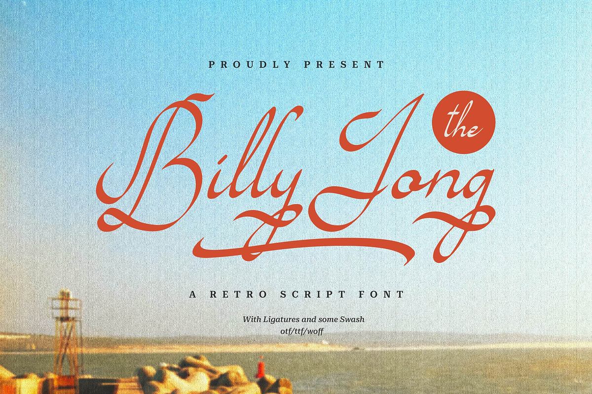 Billy Jong | Retro Script Font Free Download Free Download