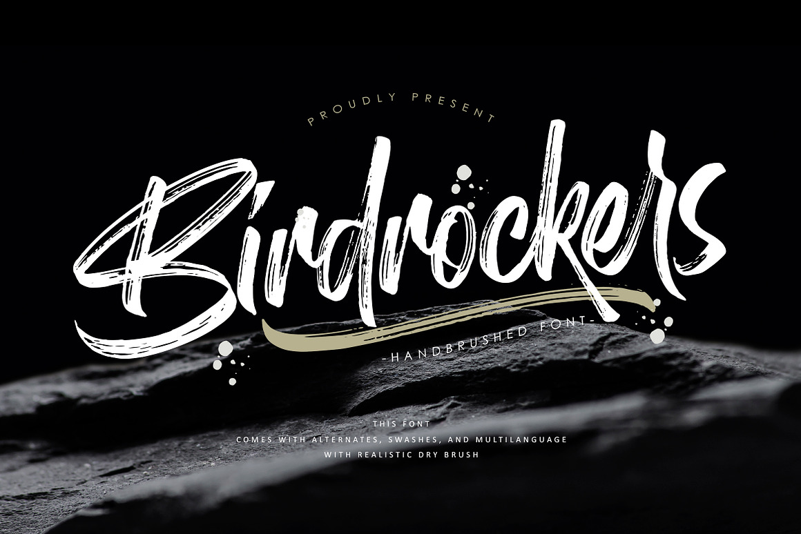 Birdrockers || Realistic Brush Font Free Download