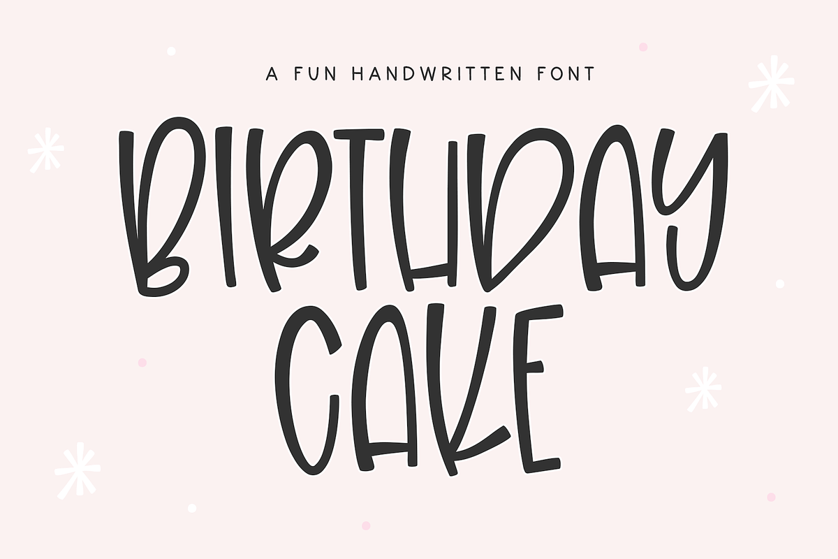 Birthday Cake - Fun Handwritten Font Free Download Free Download