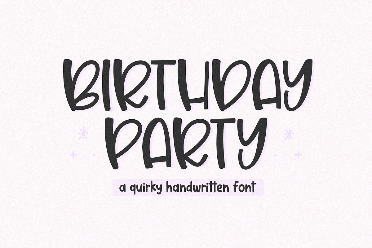 Birthday Party | Handwritten Font Free Download Free Download