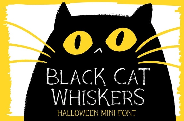 Black Cat Whiskers - Halloween Serif Font Free Download