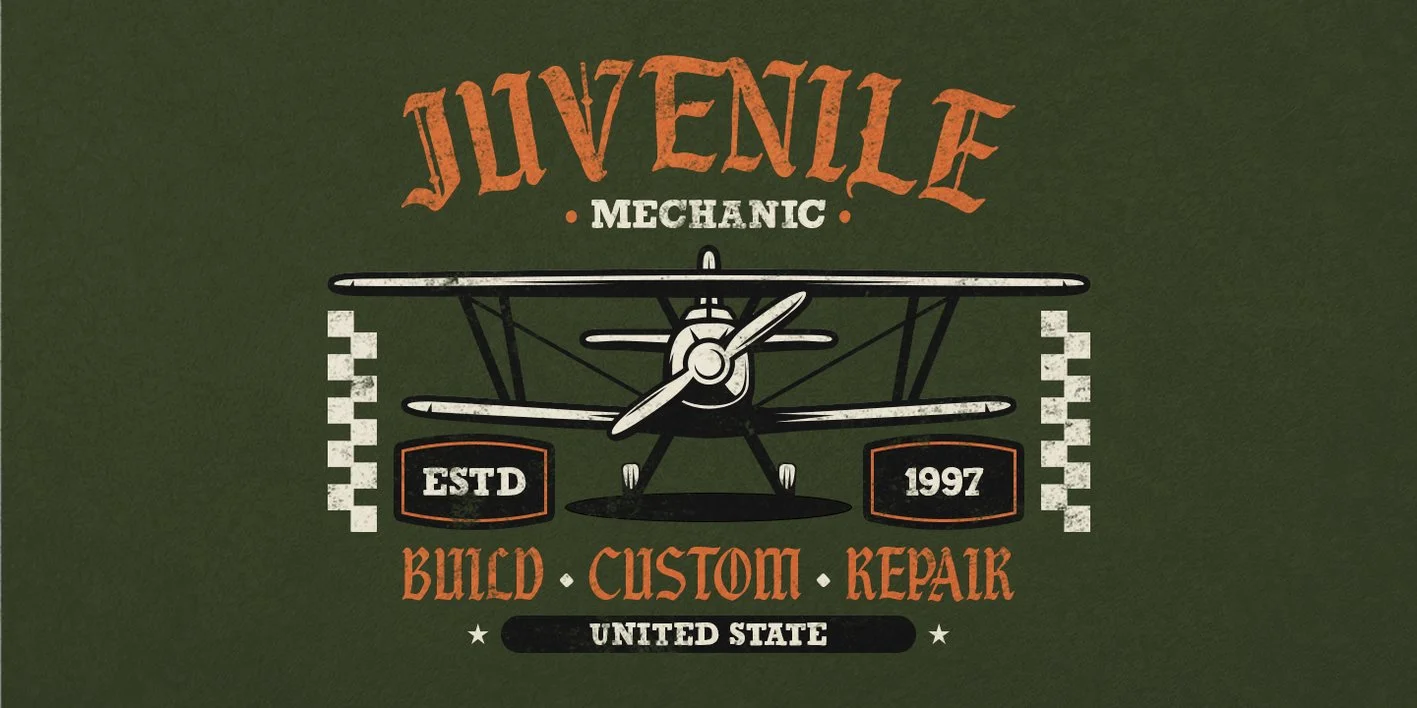 Black Jet Plane Font