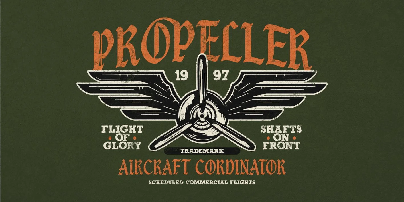 Black Jet Plane Font