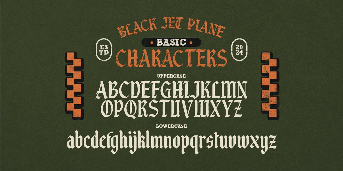 Black Jet Plane Font Free Download