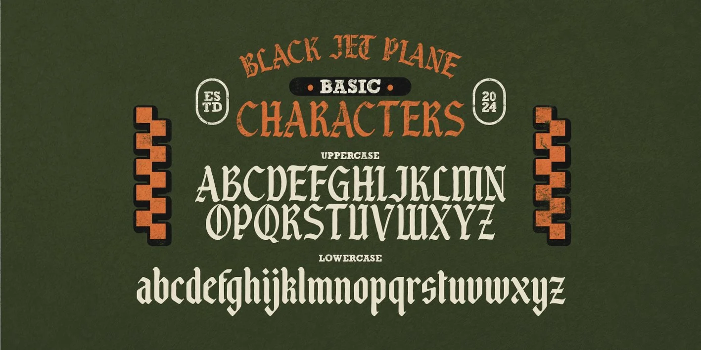 Black Jet Plane Font