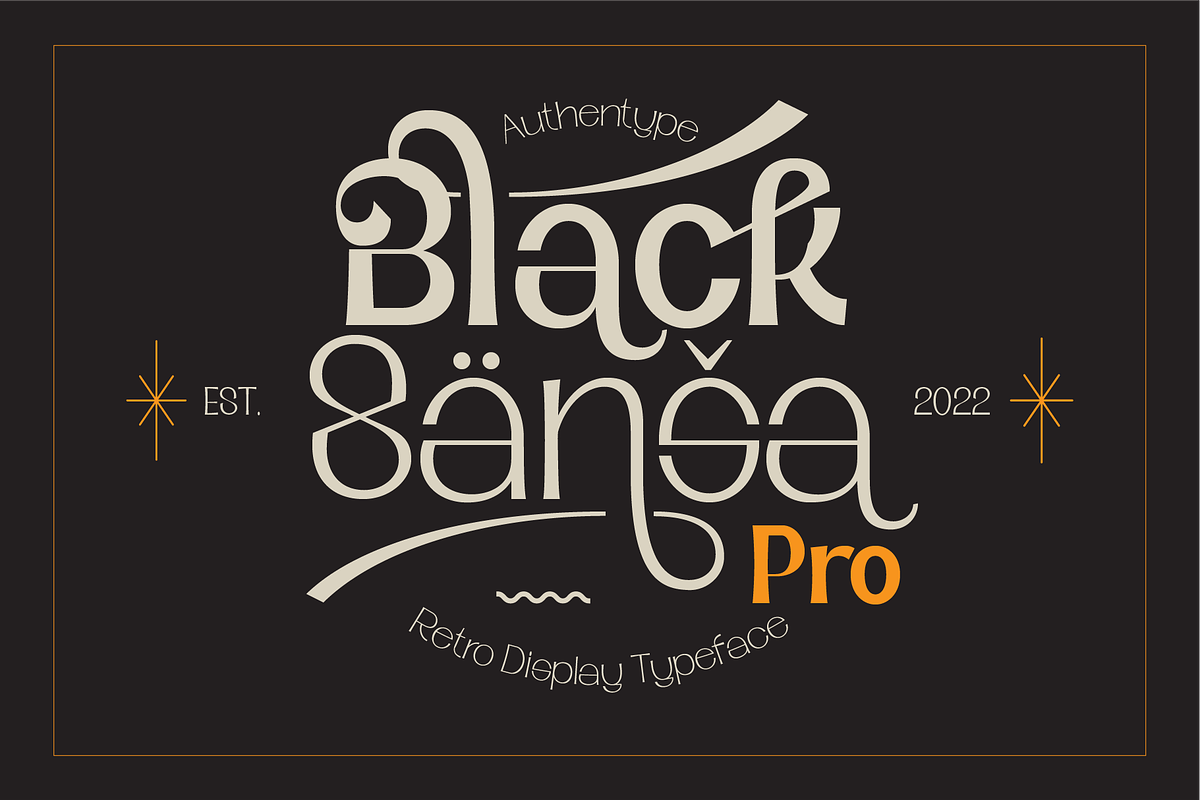 Black Sansa Pro - Retro Display Font Free Download Free Download