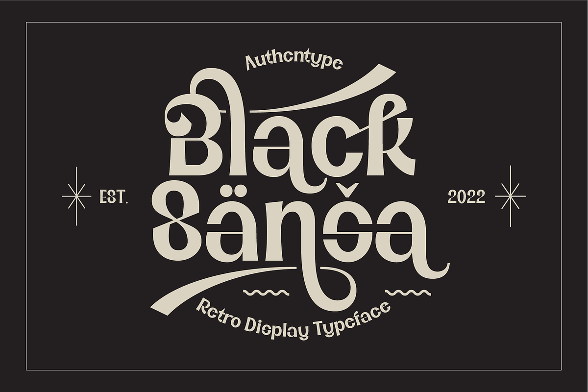 Black Sansa - Retro Display Font Free Download Free Download