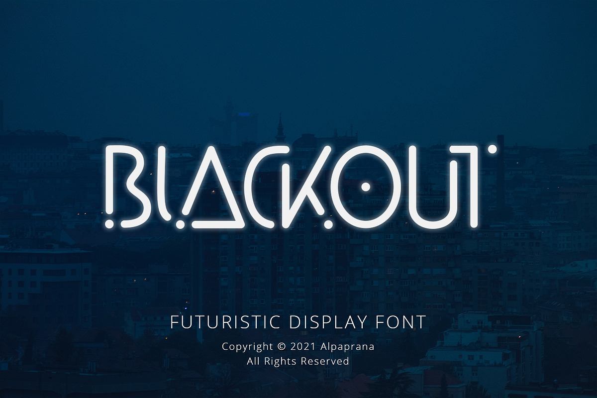 Blackout - Futuristic Display Font Free Download Free Download