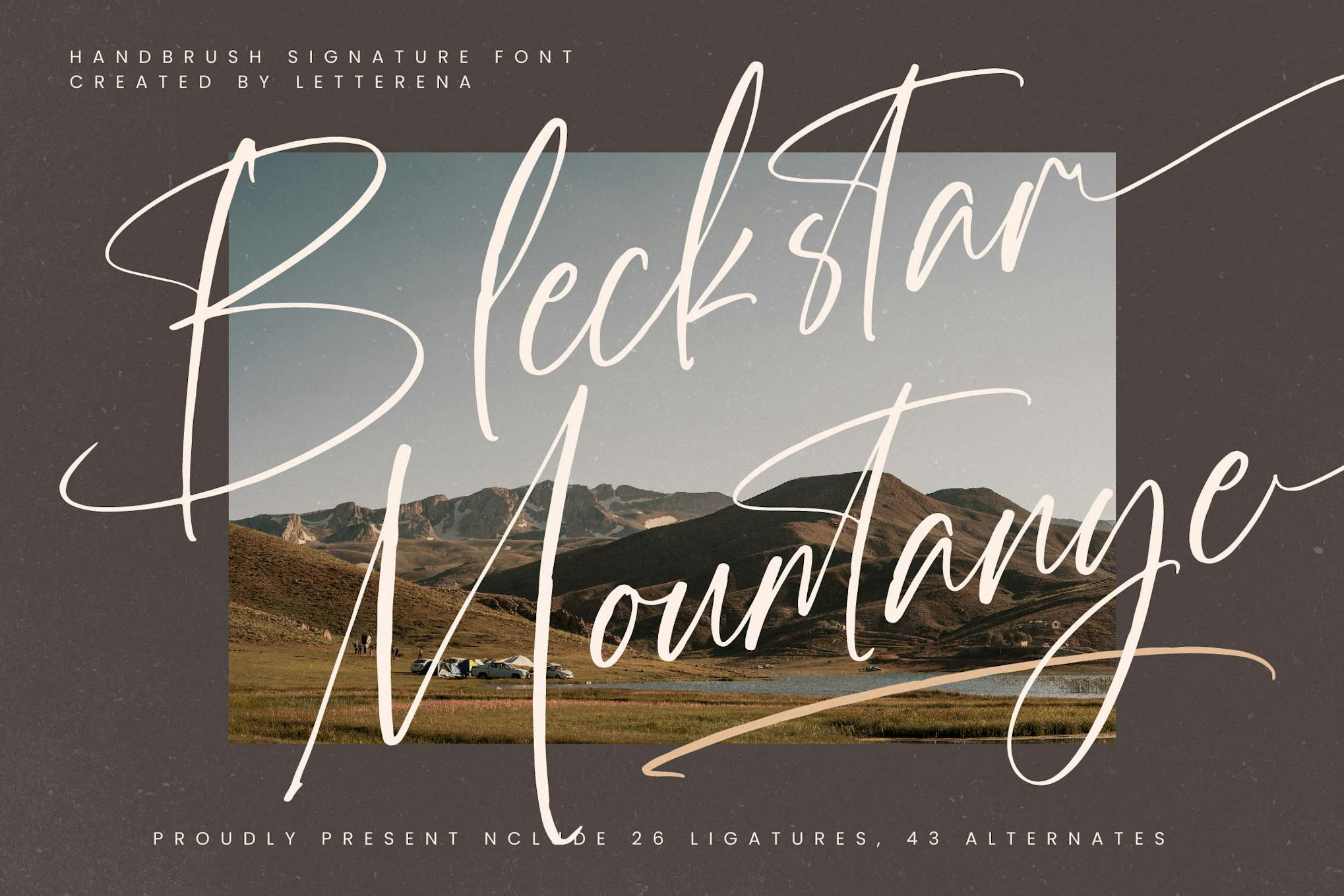 Bleckstar Mountanye Handbrush Signature Font Free Download