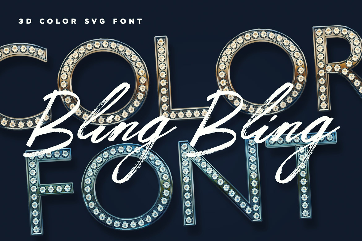 Bling Bling Color Font Free Download