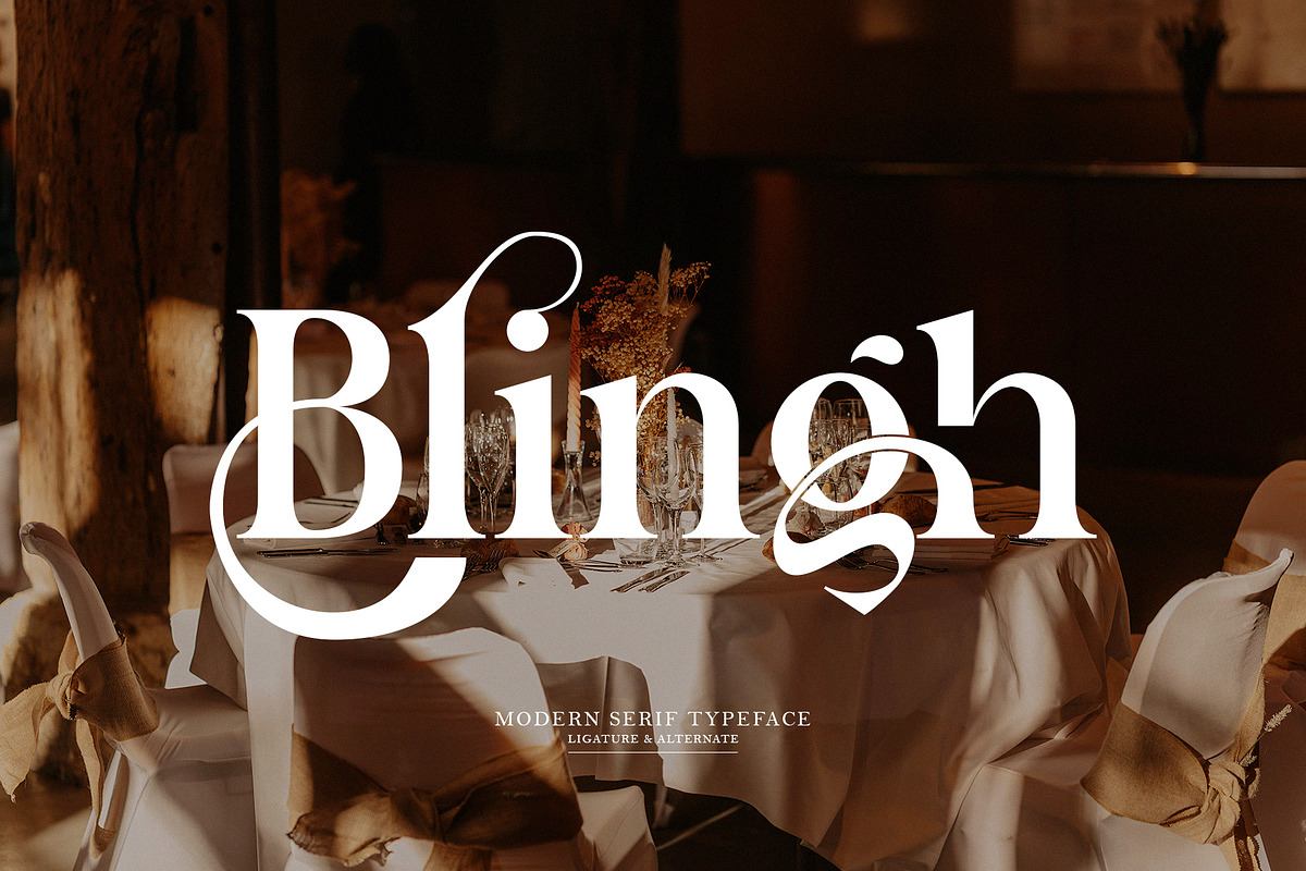 Blingh Ligature serif typeface Free Download Free Download