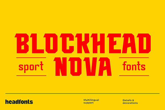 Blockhead Nova Sports Font Free Download