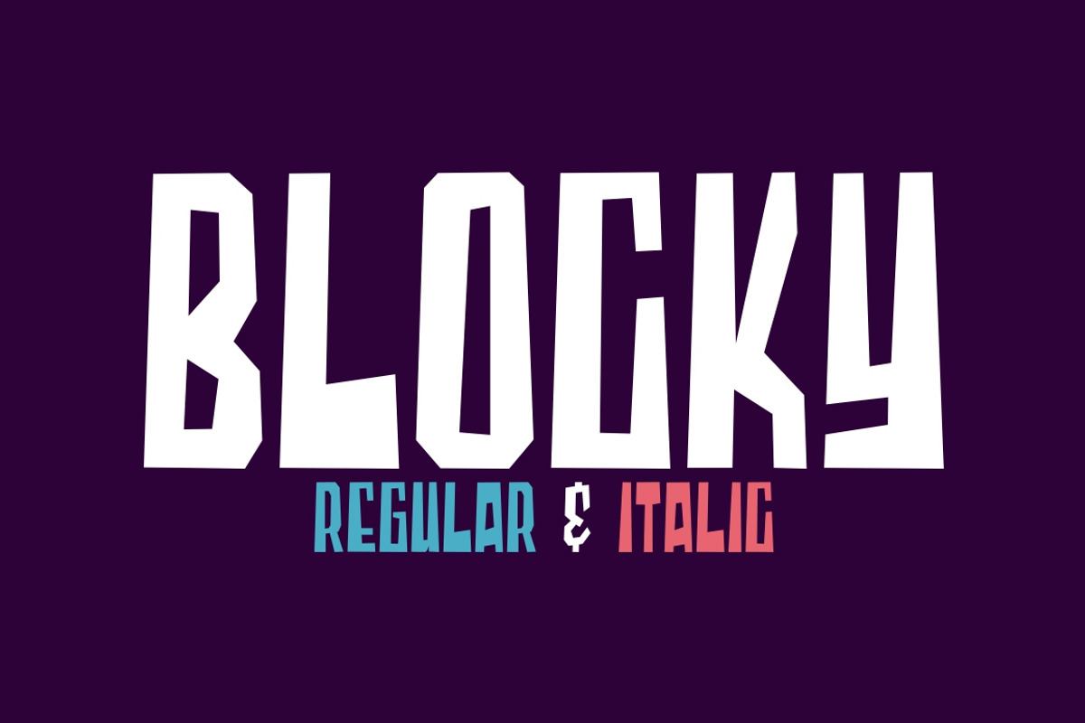 Blocky - 2 Styled Font Free Download Free Download