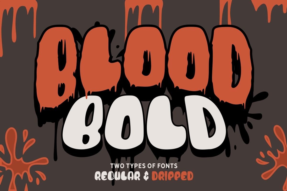 Blood Bold - Fun Halloween Two Fonts Free Download Free Download