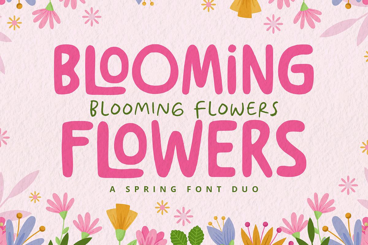 Blooming Flowers - Font Duo Free Download Free Download