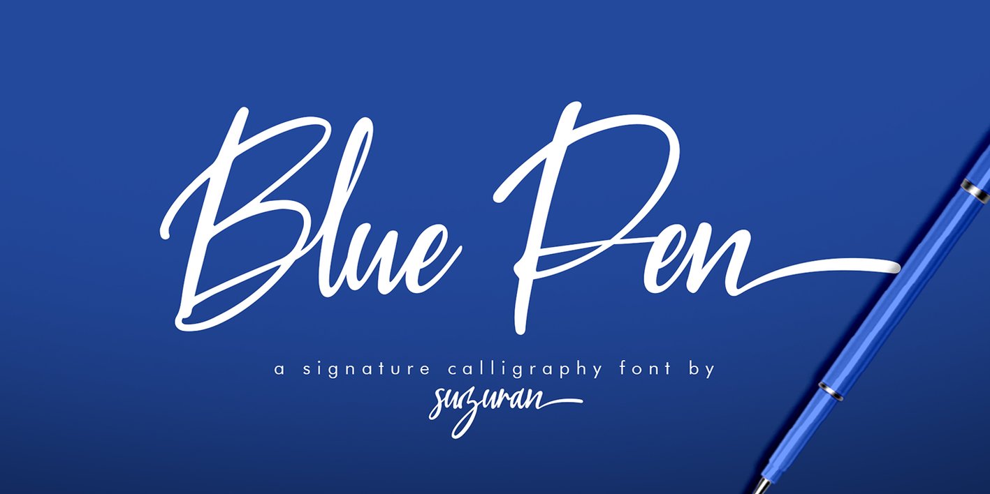 Blue Pen Font Free Download