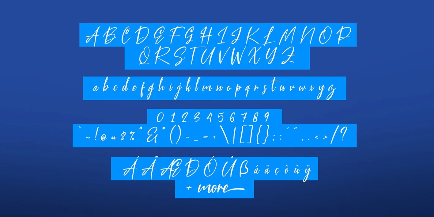 Blue Pen Font
