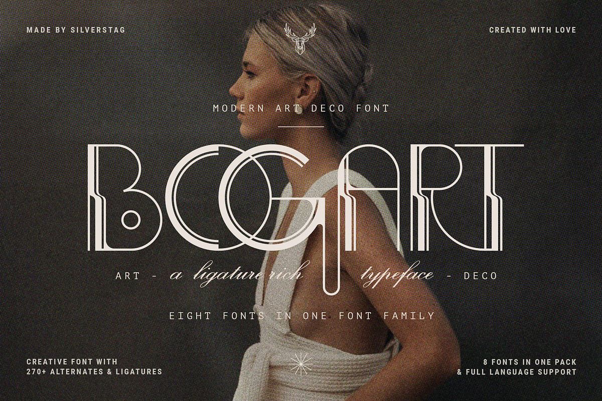 BogArt Deco - Ligature Font Family Free Download Free Download