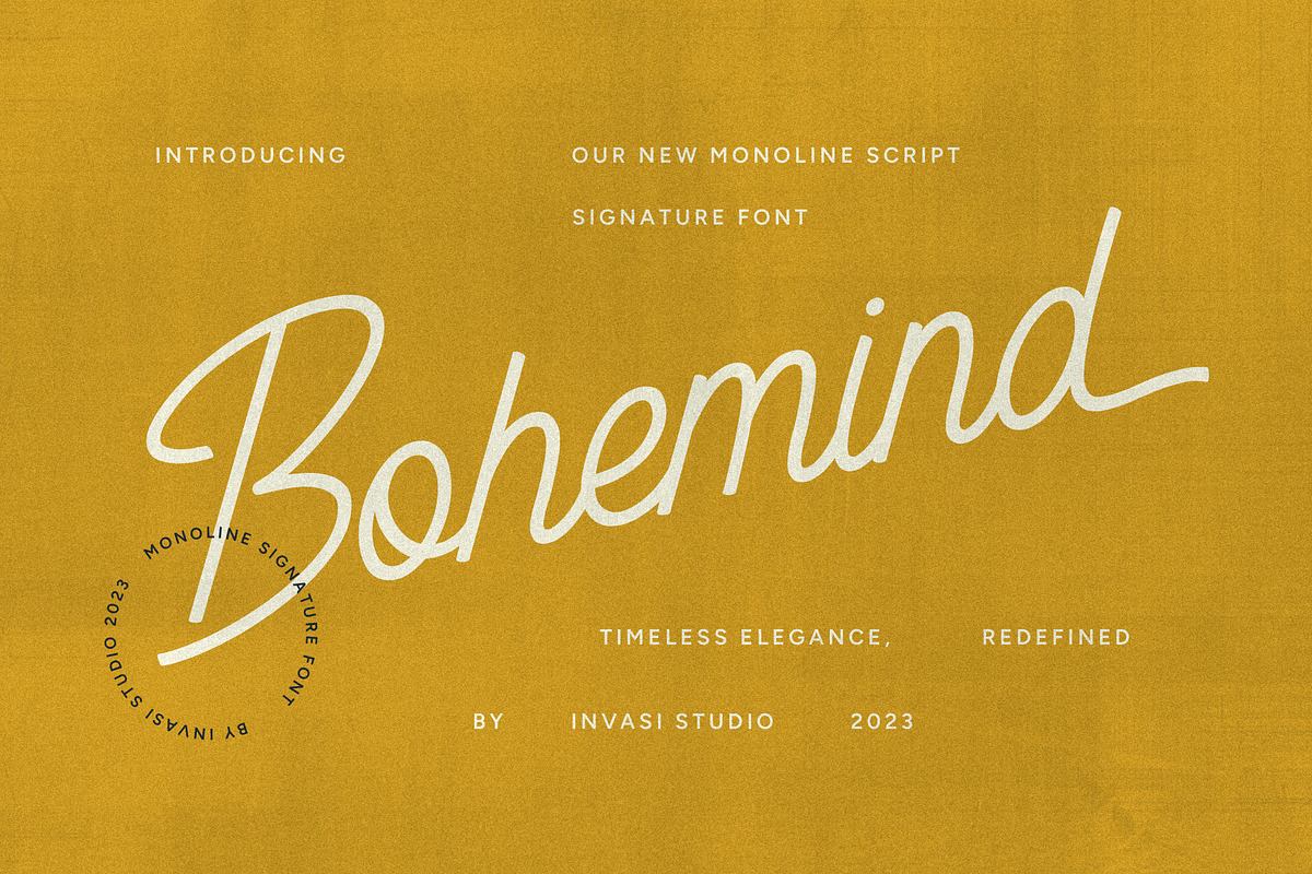 Bohemind - Monoline Signature Font Free Download Free Download