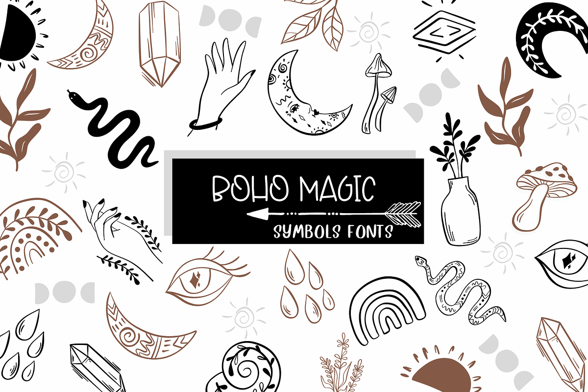 Boho magic | Symbols Fonts Free Download Free Download