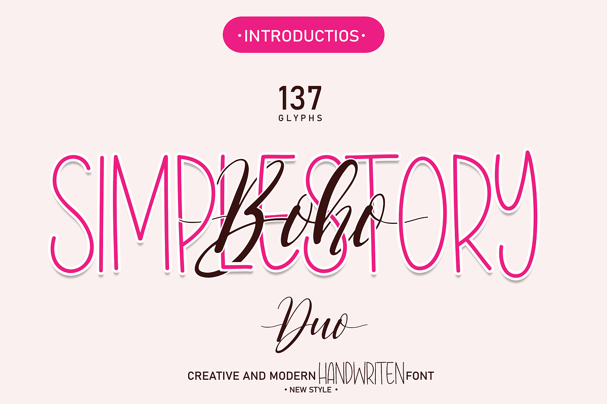 Boho Simplestory | Font Duo Free Download Free Download