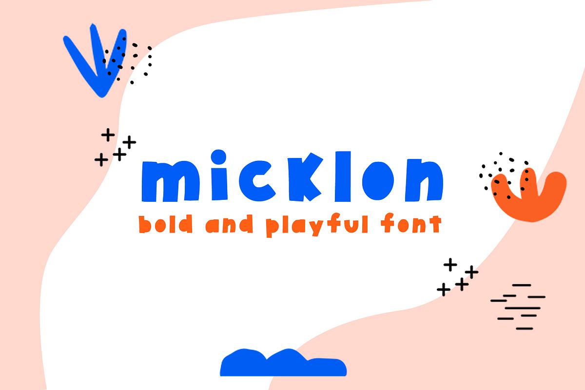 bold and playful kids font MICKLON Free Download Free Download