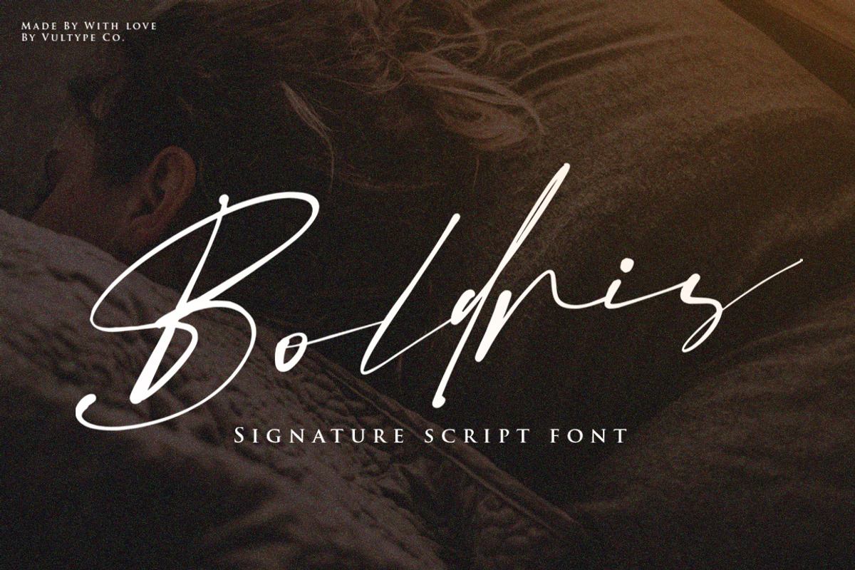 Boldris Signature Font Free Download Free Download