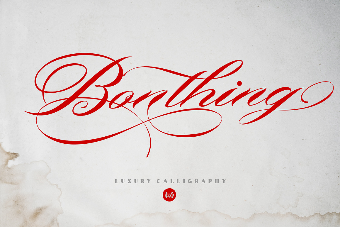 Bonthing Calligraphy Font Free Download