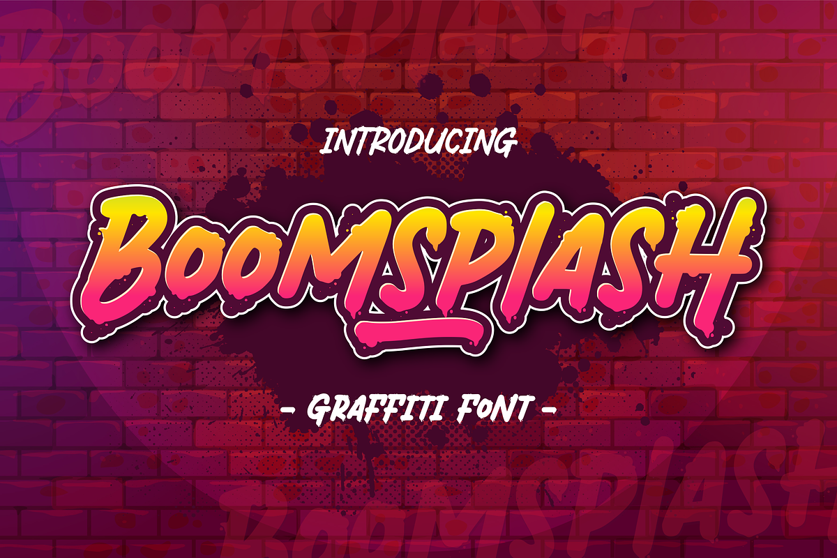 Boomsplash a Graffiti Font Free Download Free Download