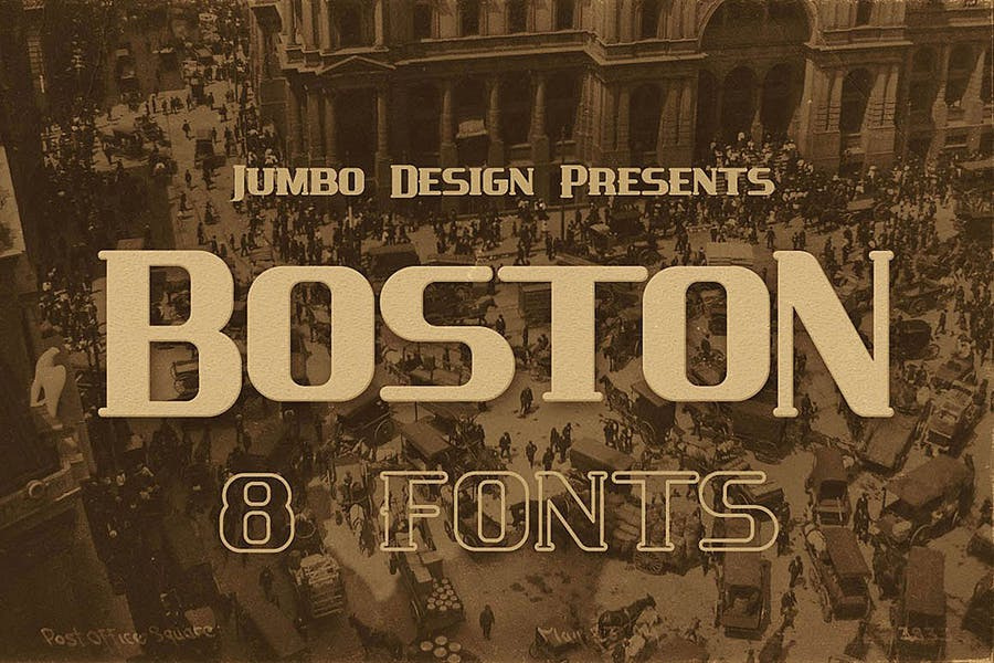 Boston - Vintage Style Font Free Download