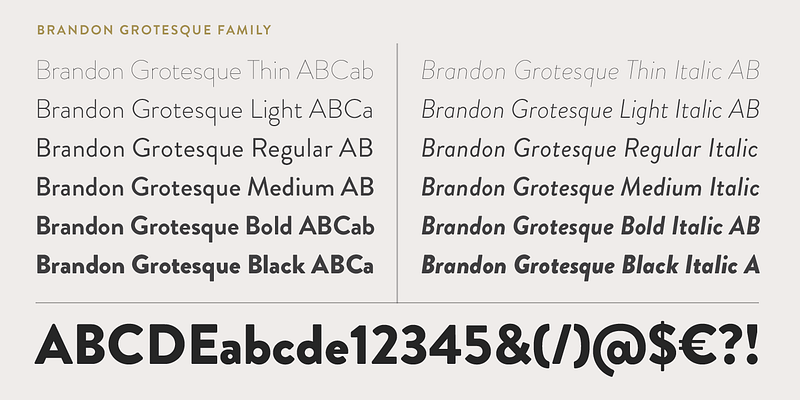 Brandon Grotesque Font Free Download