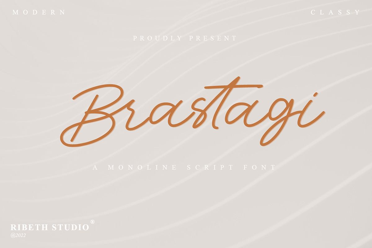 Brastagi Monoline Script Font Free Download Free Download