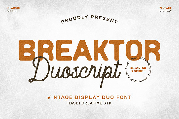 Breaktor - Vintage Duo Font Free Download