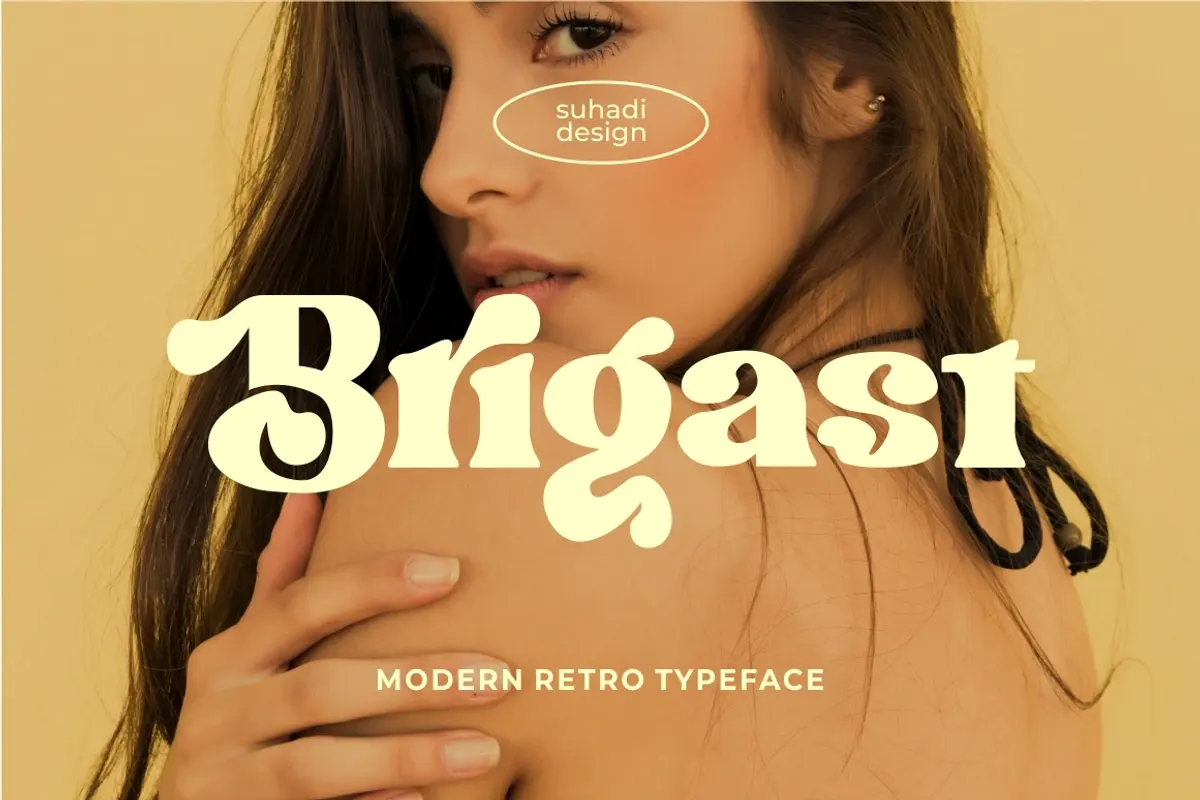 Brigast modern retro typeface Free Download Free Download