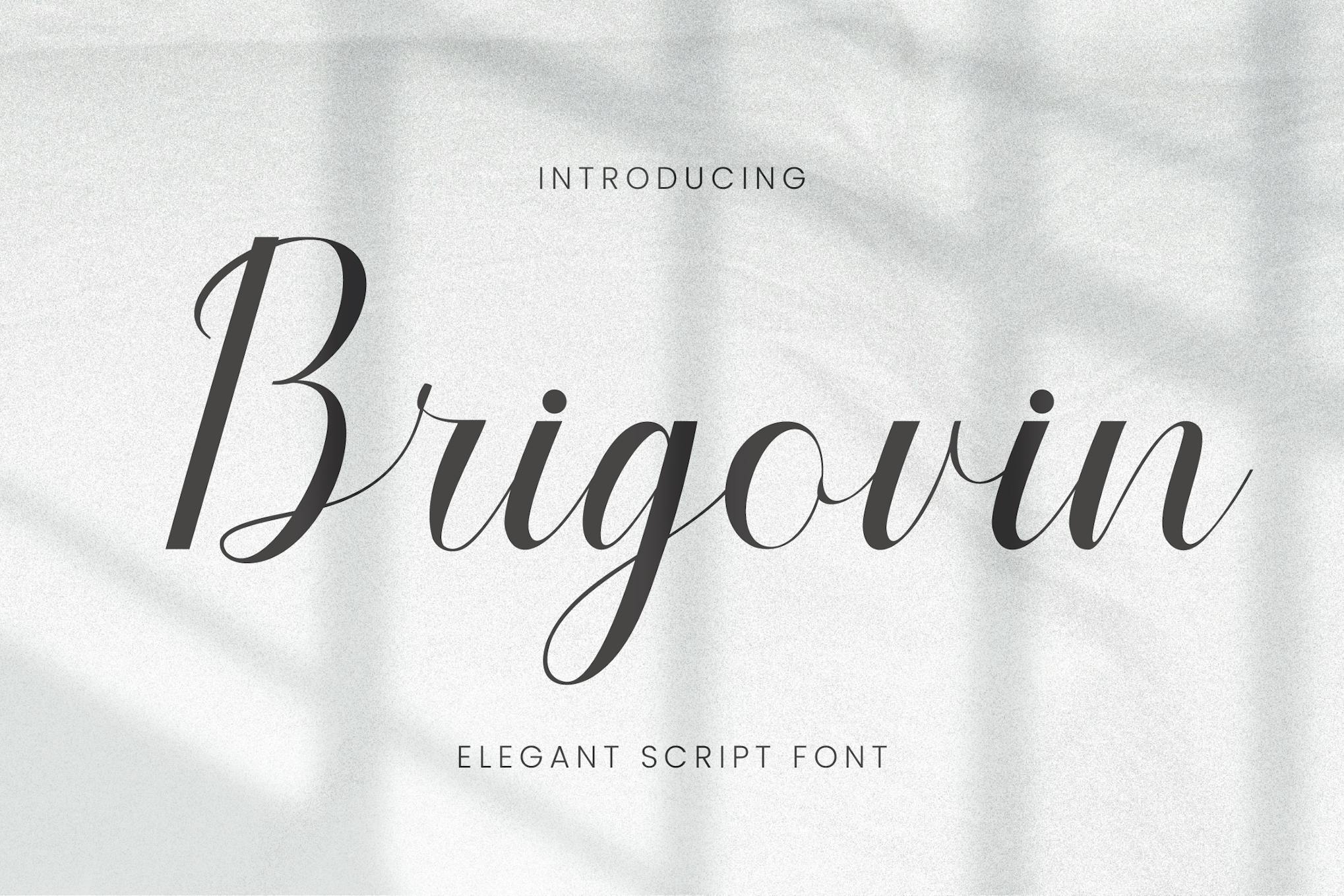 Brigovin - Luxury Script Font Free Download