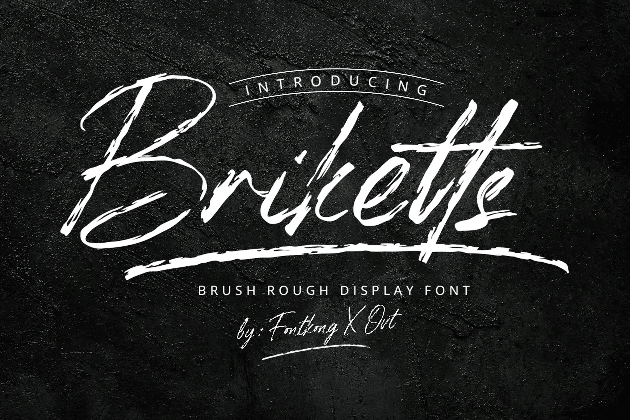 Briketts - Brush Rough Display Font Free Download