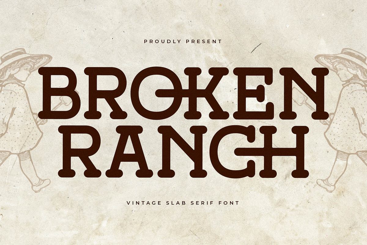 Broken Ranch Vintage Slab Serif Font Free Download Free Download